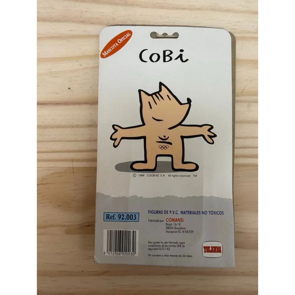 Barcelona Olympics 1992 Official Cobi Mascot Keychain New/Sealed Vintage